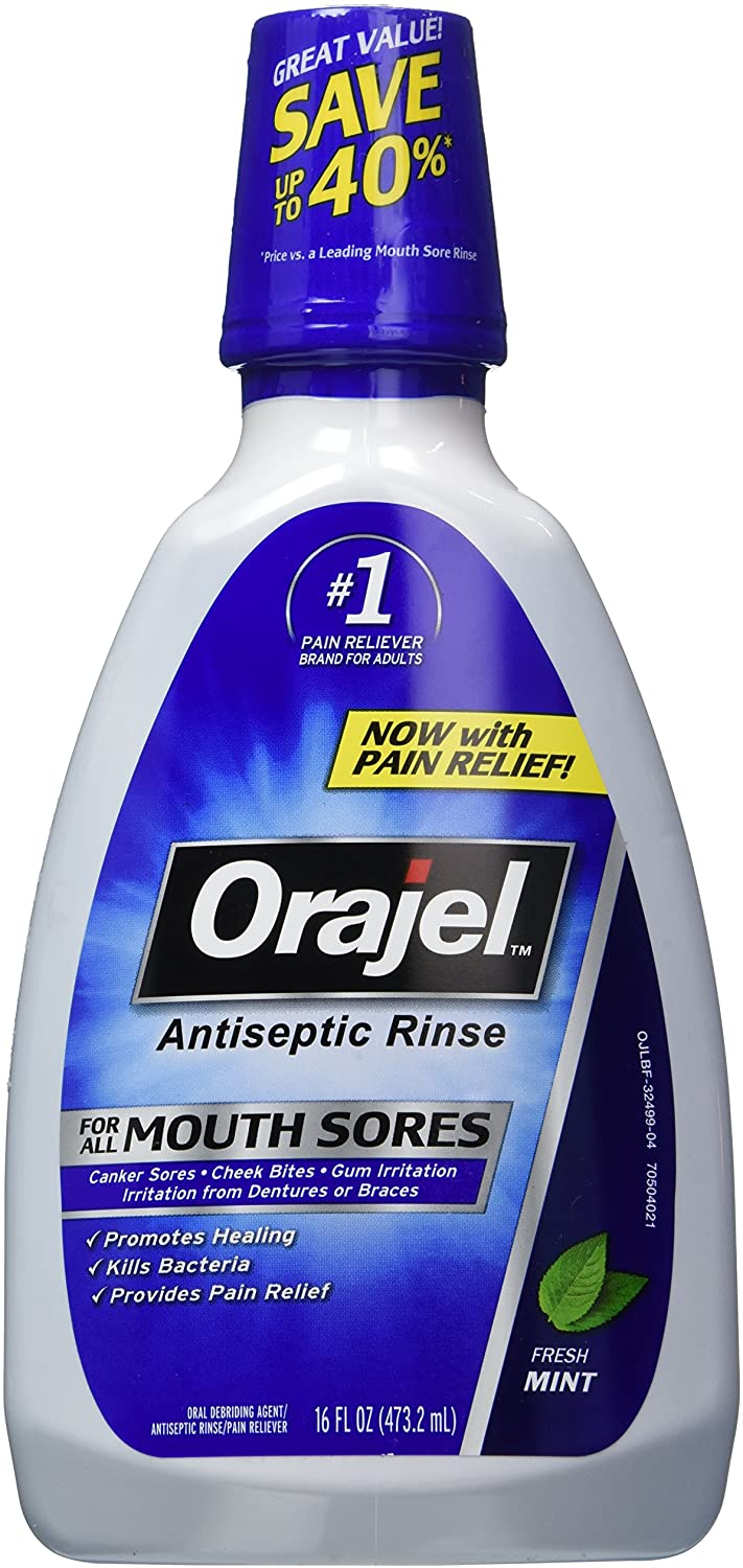 Orajel Antiseptic Mouth Sore Rinse - 16oz/12pk