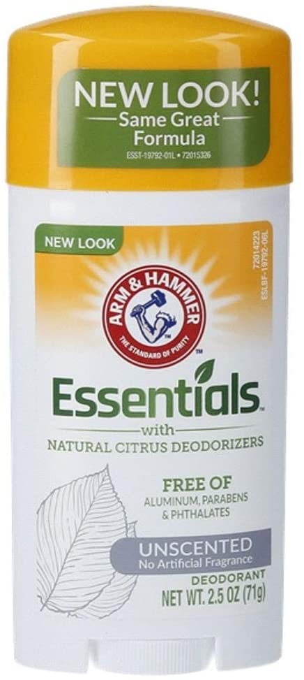 Arm & Hammer Essentials Natural Deodorant Unscented 2.5oz/12pk