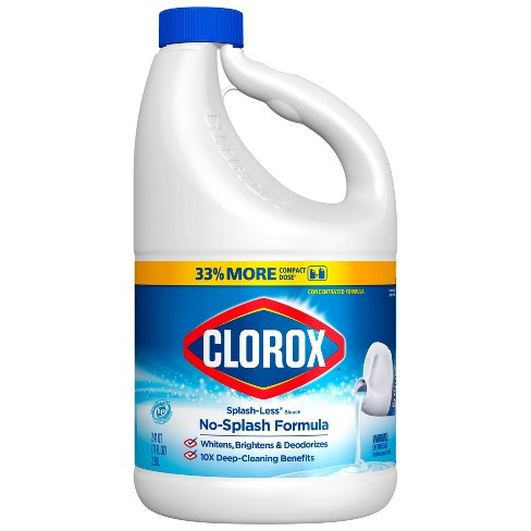 Clorox Bleach Liquid Splash-less Regular Concentrated - 77oz/6pk