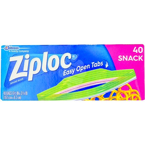 ZIPLOC@Snack Bag  - 40ct/12pk