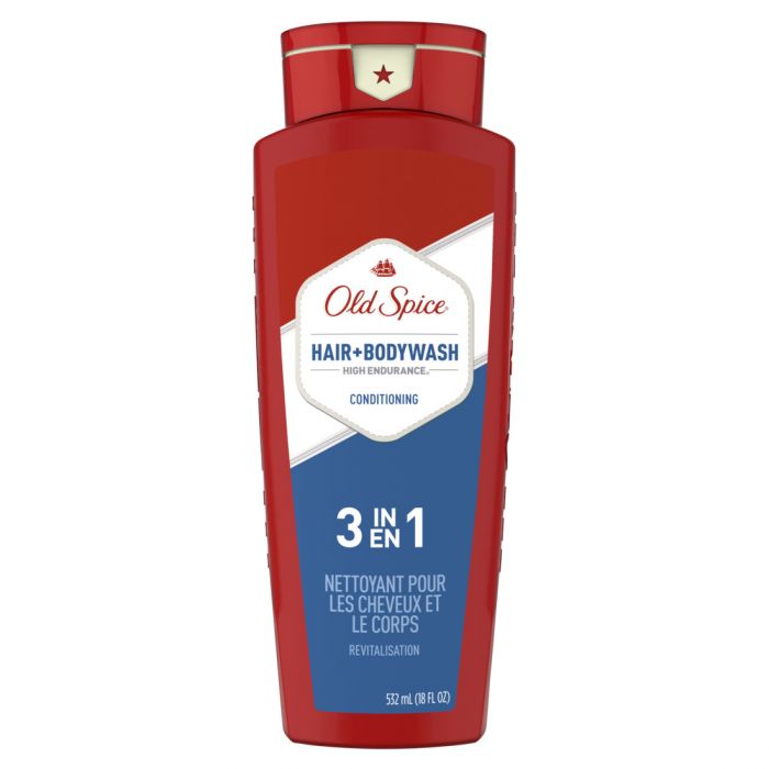 Old Spice High Endurance Conditioning Long Lasting Scent Men's Hair and Body Wash - 18oz/4pk