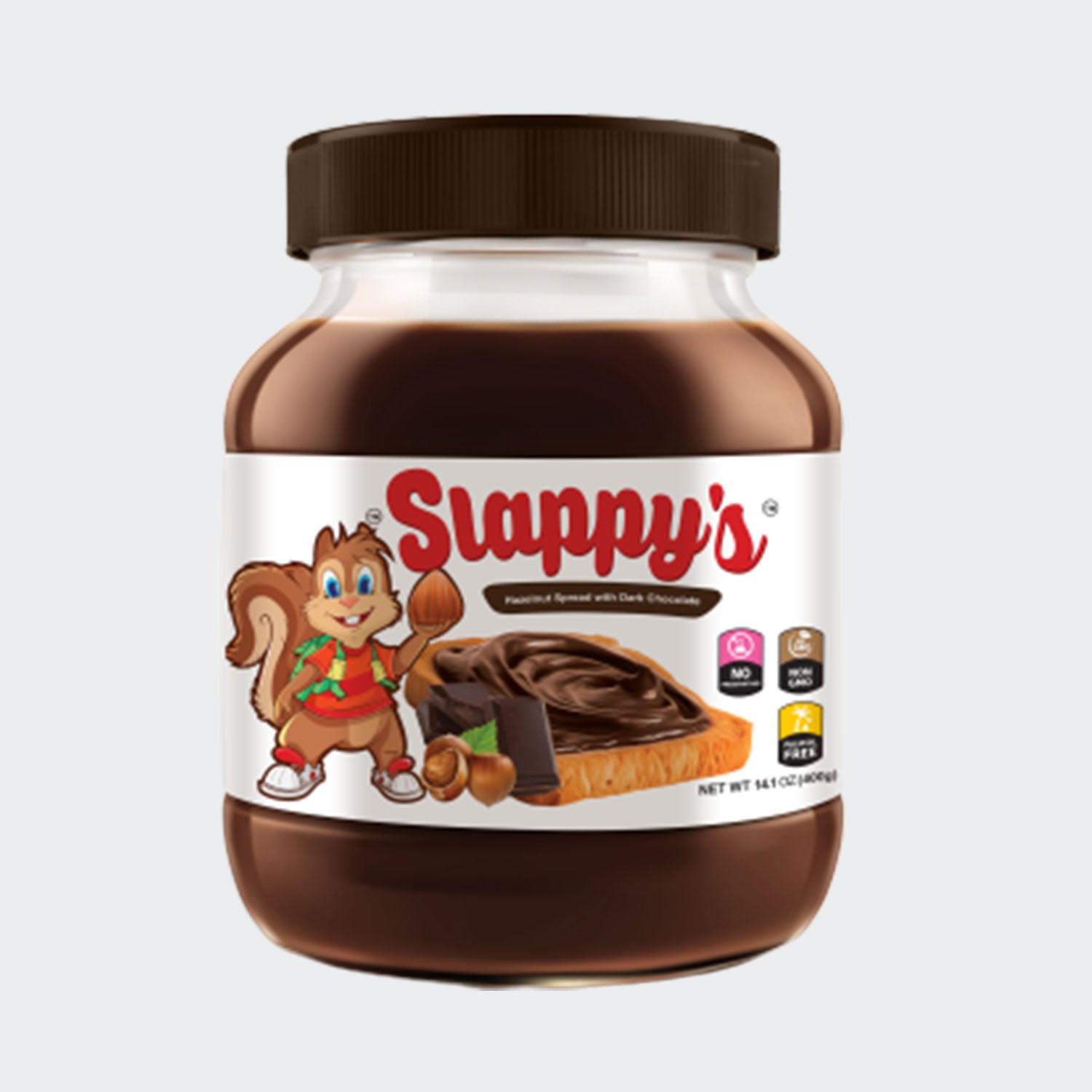 Slappy`s Hazelnut Spread with Dark Chocolate - 14.1oz/12pk