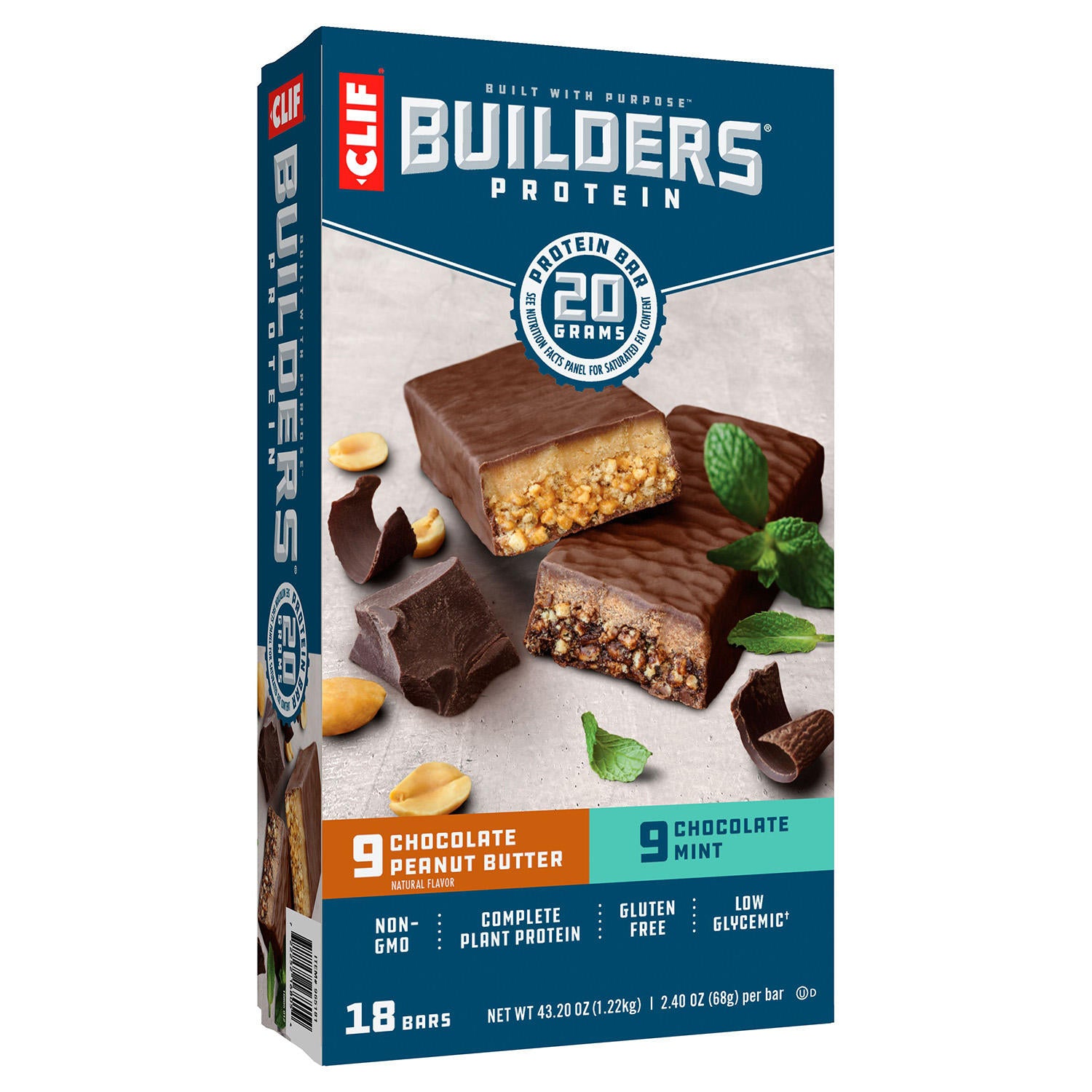 CLIF Builders 20g Protein Bar Variety Pack - 2.4oz/18pk