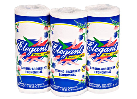 ELEGANT Indvidually Wrapped Paper Towels 2-ply - 70ct/30pk