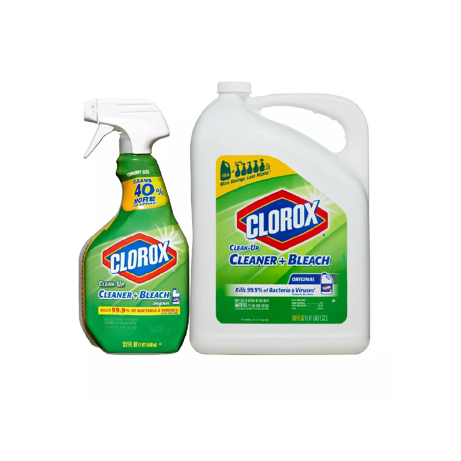 Clorox Clean-Up All-Purpose Cleaner with Bleach 32oz Spray, 180oz Refill Bottle - 212oz/1pk