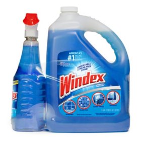 Windex Original Glass Cleaner 32oz Trigger + 128oz Refill - 160oz/1pk