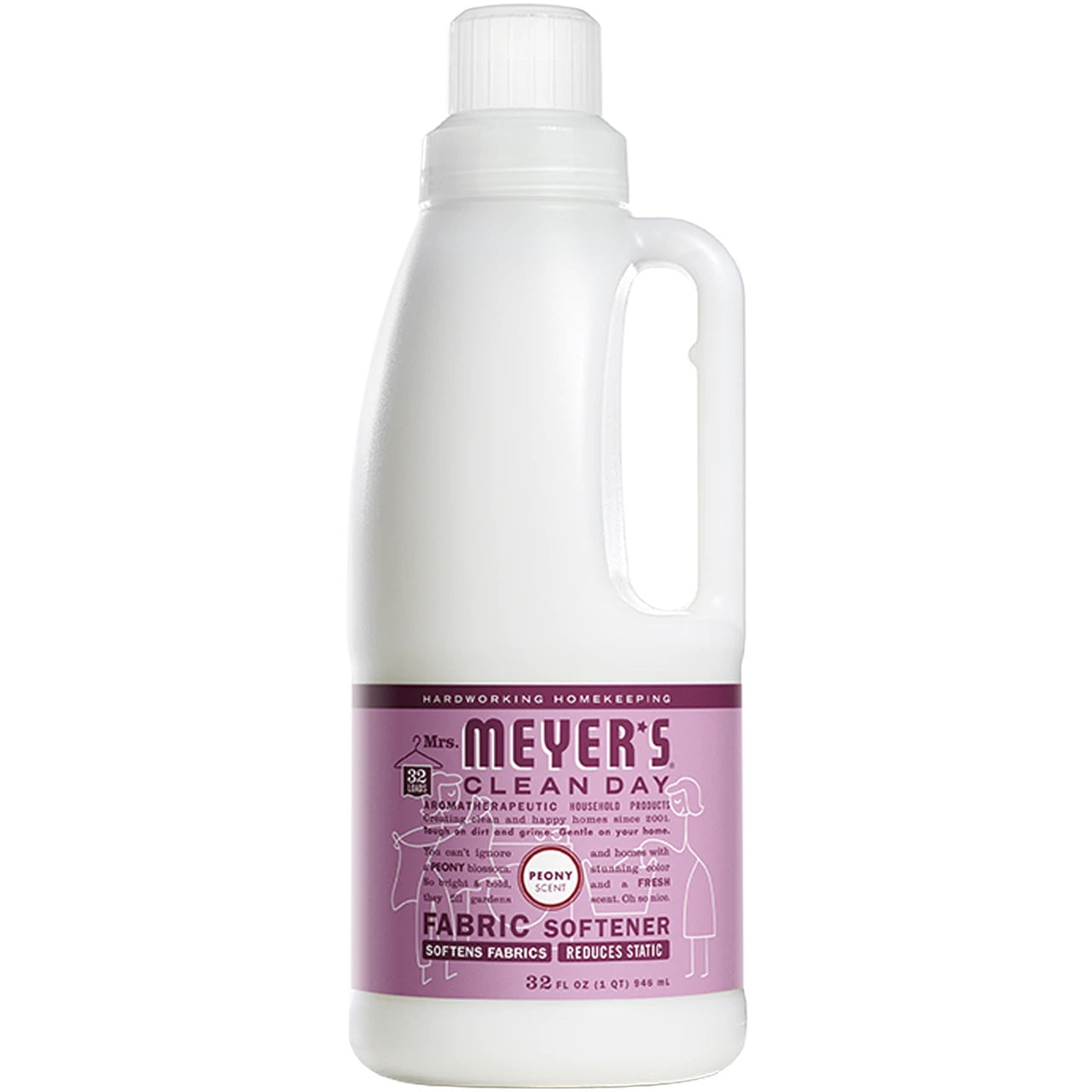 Mrs. Meyer`s Fabric Softener Peony - 32oz/6pk