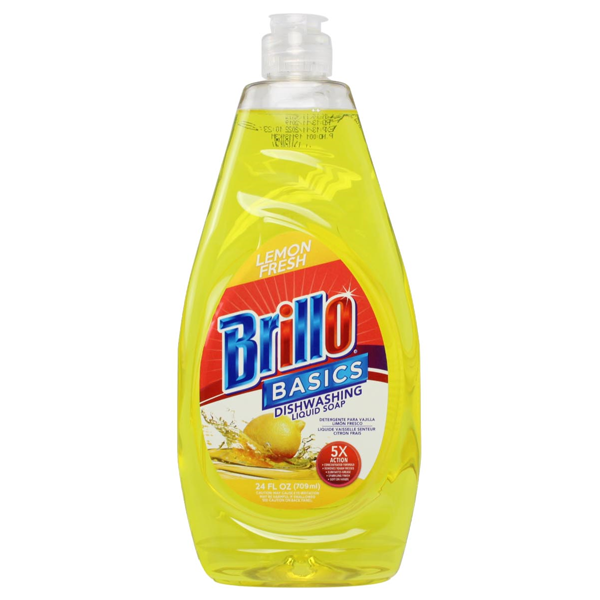 Brillo Lemon Dish Liquid - 24oz/12pk