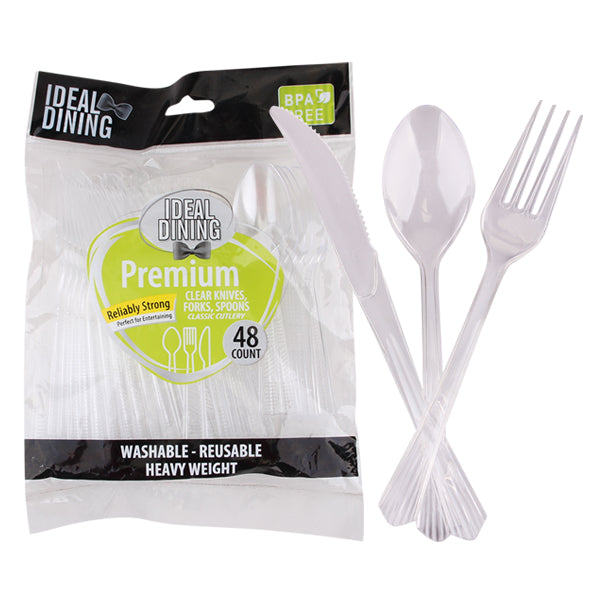 Ideal Premium Dining Clear Combo - 48ct/48pk