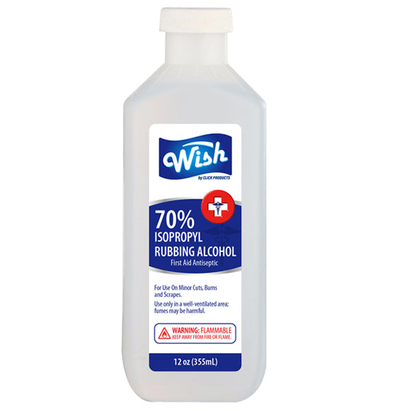 Wish 70% Rubbing Alcohol - 12oz/24pk