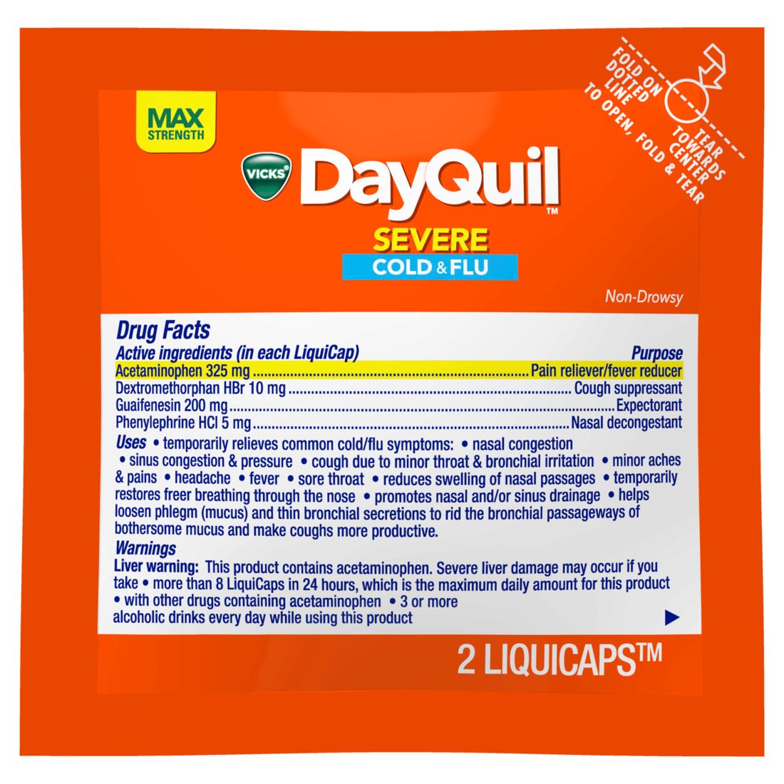 Vicks DayQuil Severe Cold & Flu Liquicaps - 2ctx32/12pk