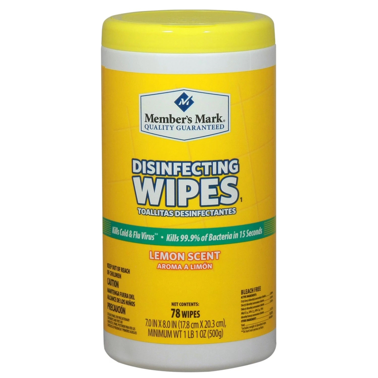 Member's Mark Disinfecting Wipes Lemon Scent - 78ct/12pk