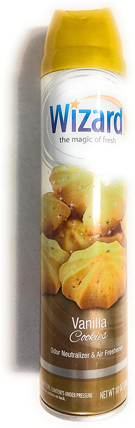 Wizard Aerosol Air Freshener Spray Vanilla Cookie - 10oz/12pk