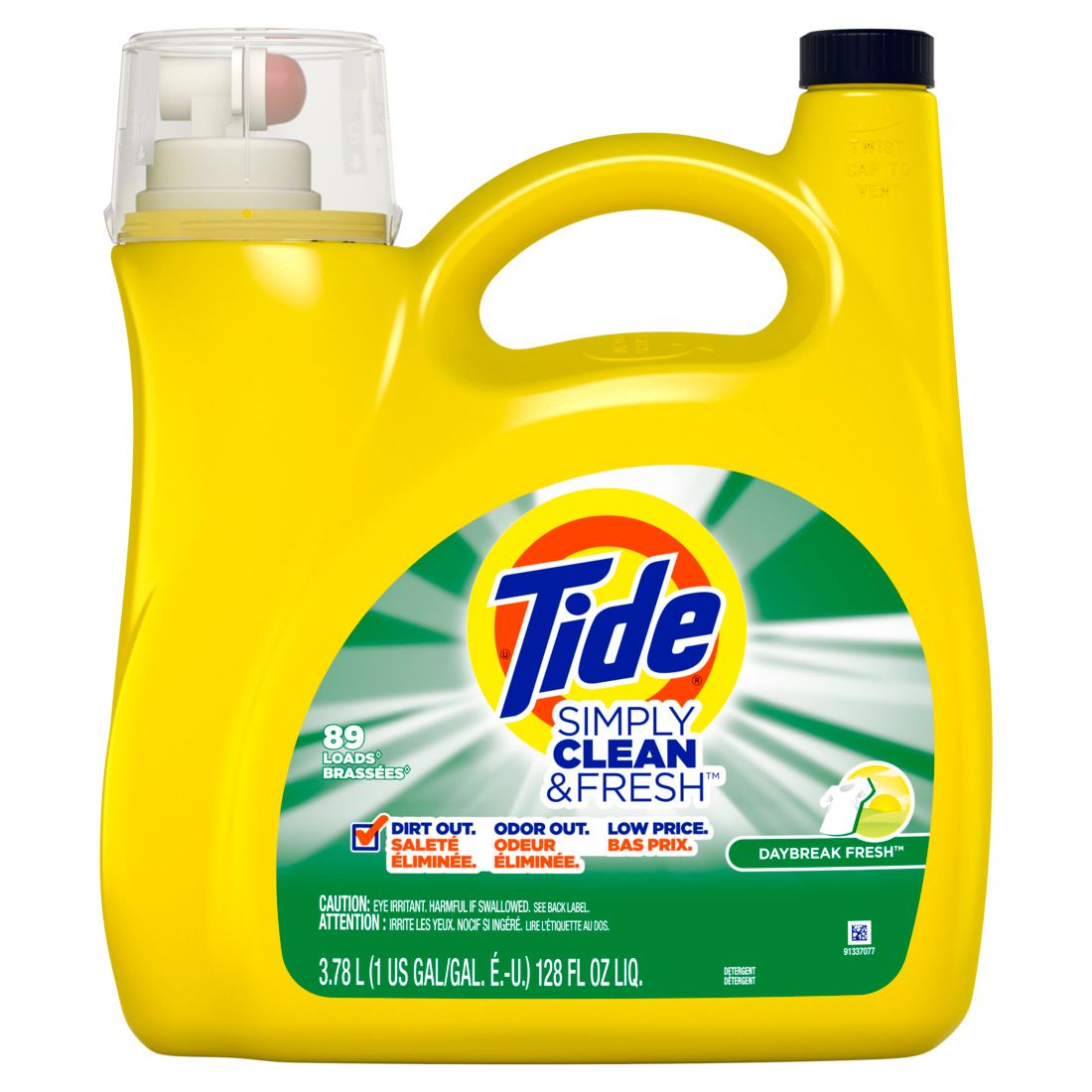 Tide Simply Clean & Fresh Liquid Laundry Detergent Daybreak Fresh 89 Loads - 128oz/4pk