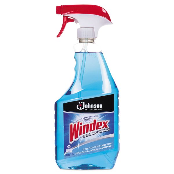 Windex Glass Cleaner w/ Ammonia-D Capped w/ Trigger Spray - 32oz/12pk