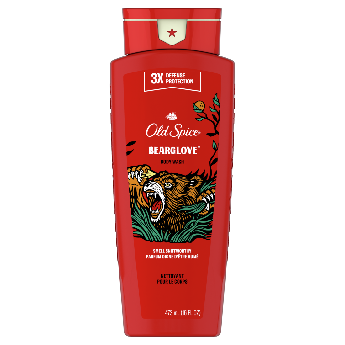 Old Spice Body Wash for Men Bearglove Long Lasting Lather - 16oz/473ml/6pk