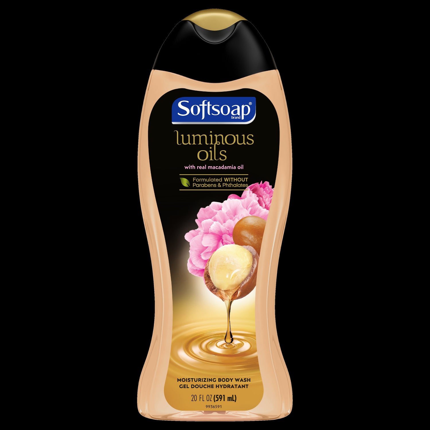 SoftSoap Luminous Oils Body Wash w/ Macadamia Oil & Peony - 20oz/4pk