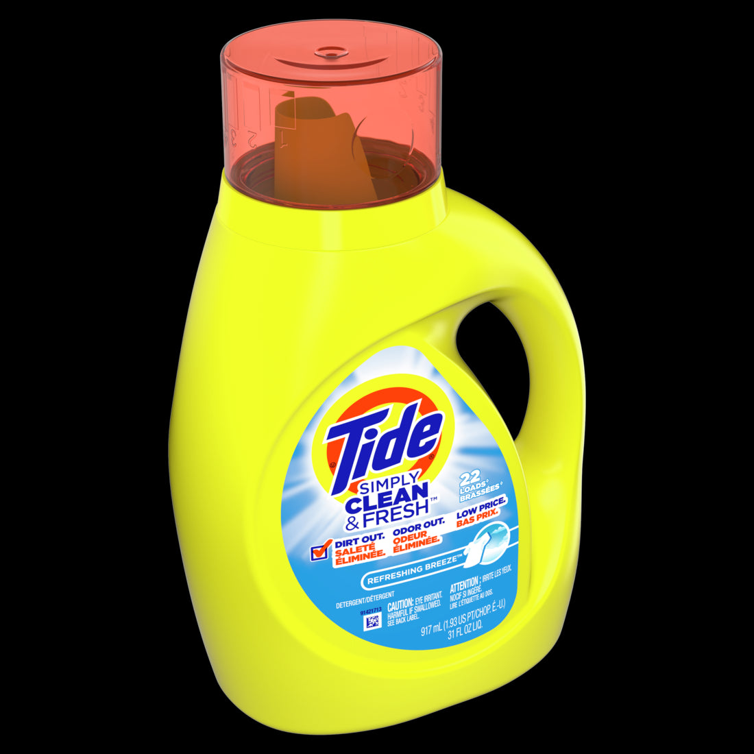 Tide Simply Clean & Fresh Liquid Laundry Detergent Refreshing Breeze 22 Loads - 31oz/6pk