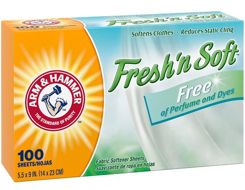 Arm & Hammer Dryer Sheet Free - 100ct/6pk