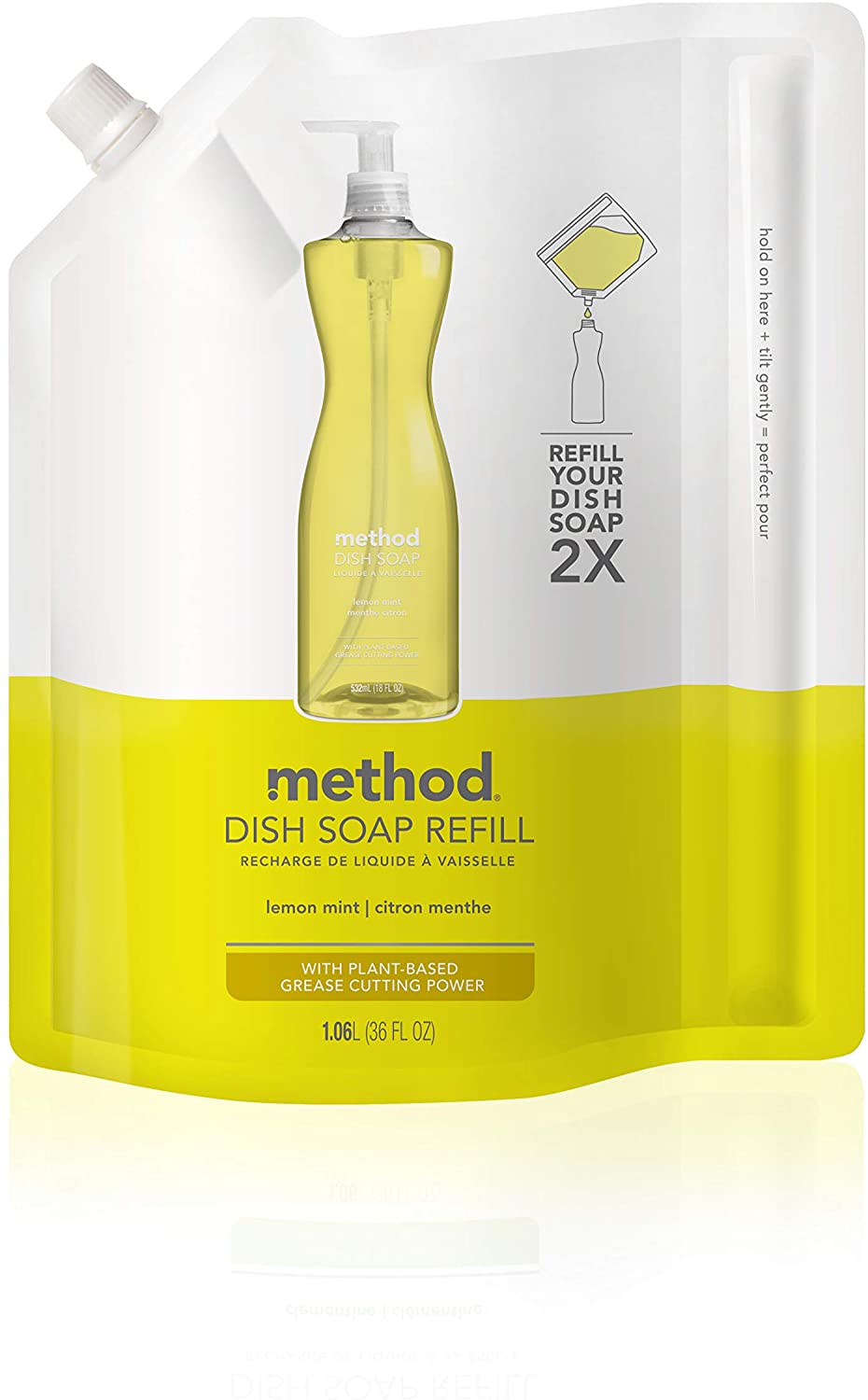 Method Dish Soap Refill Lemon Mint - 36oz/6