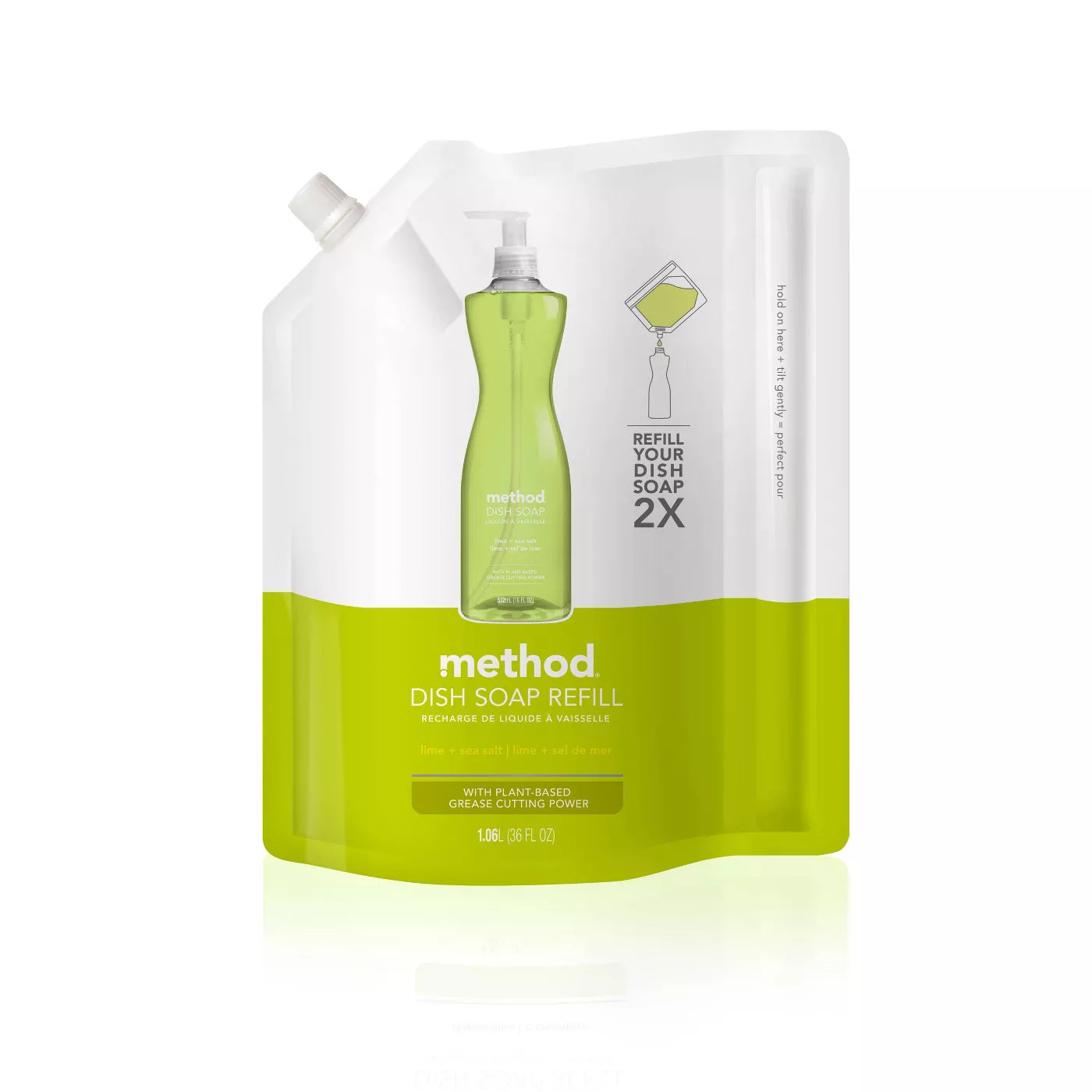 Method Dish Soap Refill Lime & SeaSalt - 36oz/6pk