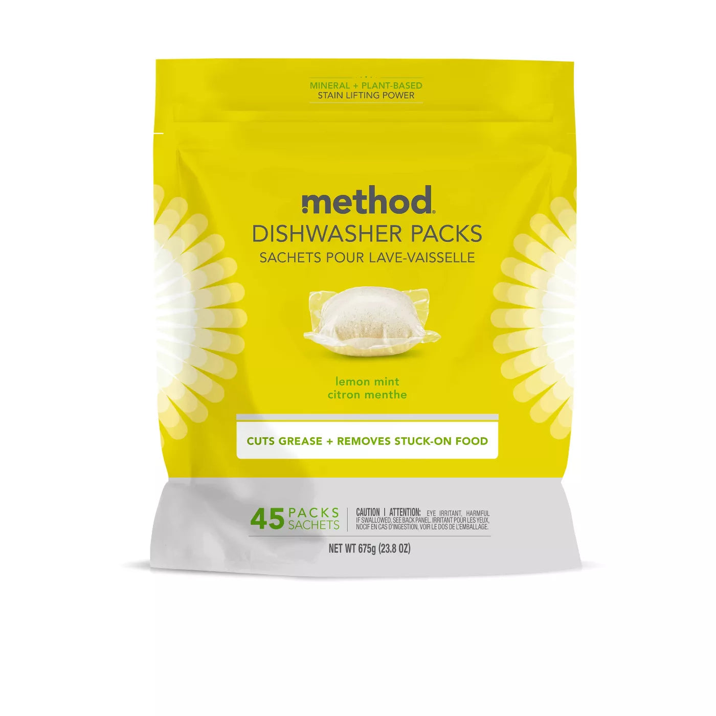 Method Dishwasher Packs Lemon Mint - 45ct/6pk