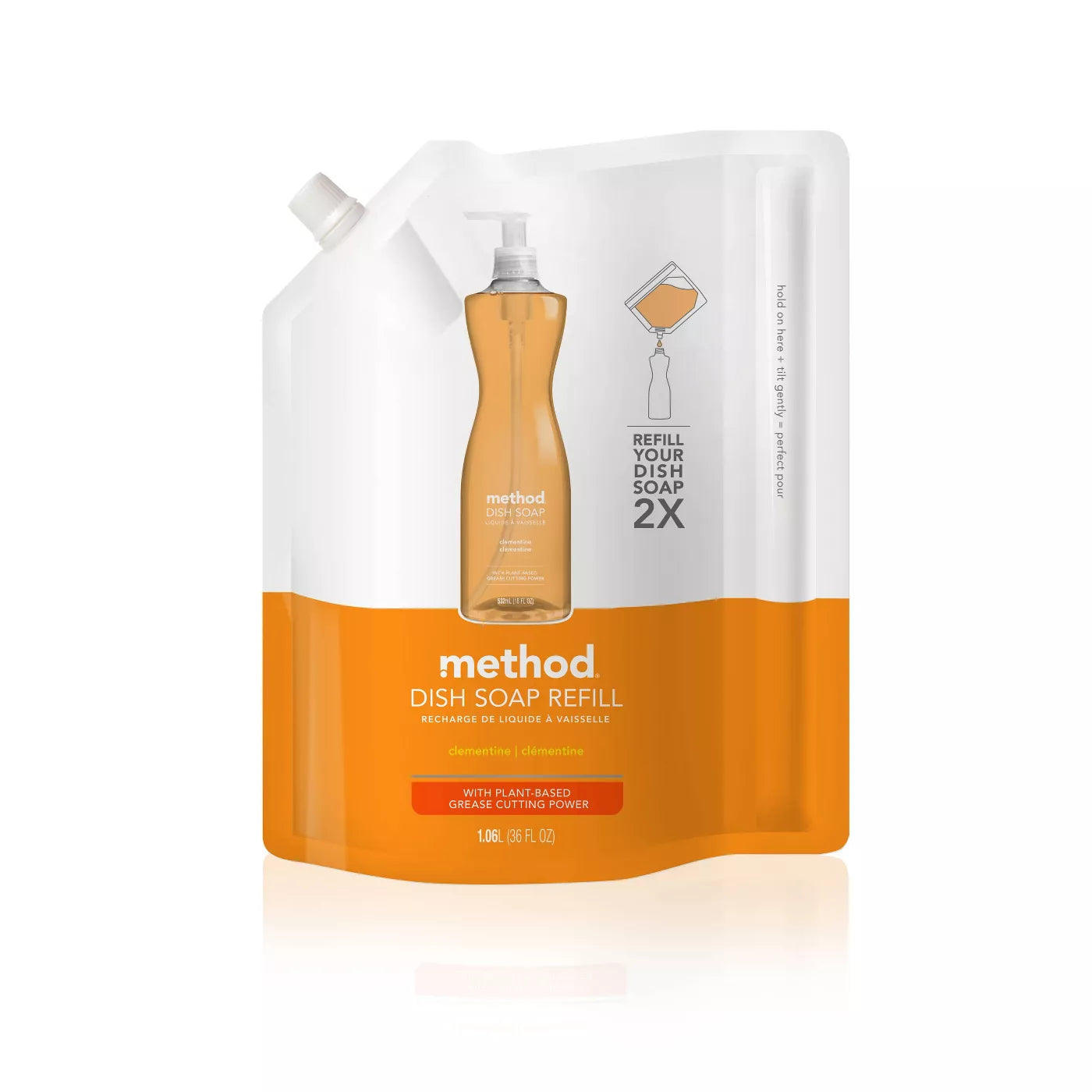 Method Dish Soap Refill Clementine - 36oz/6pk