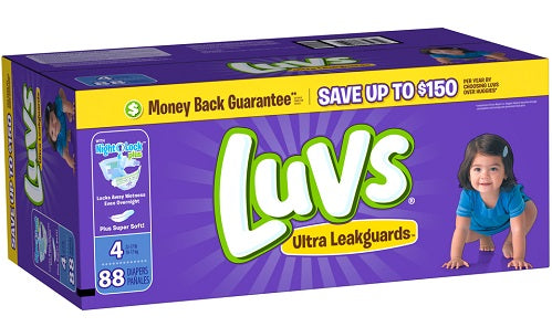 Luvs BIG PACK Size 4  -  88ct/1pk