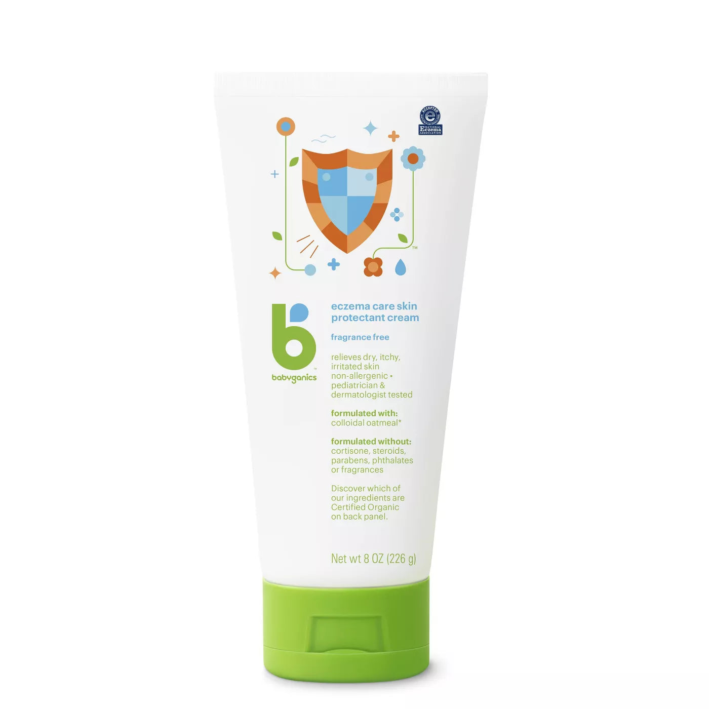 Babyganics Eczema Care Skin Protectant Cream with Colloidal Oatmeal - 8oz/6pk