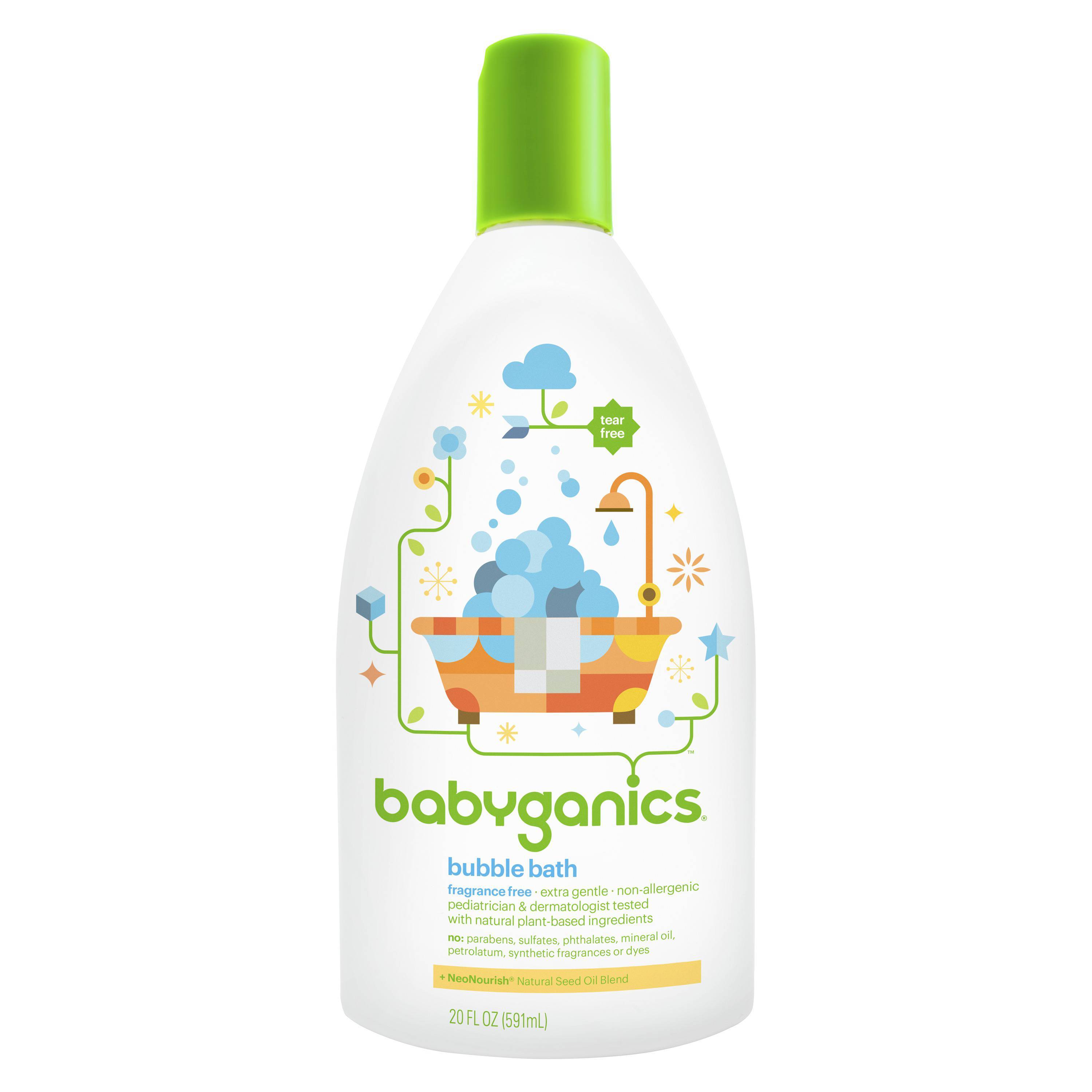 Babyganics Bubble Bath Fragrance Free - 20fo/6pk