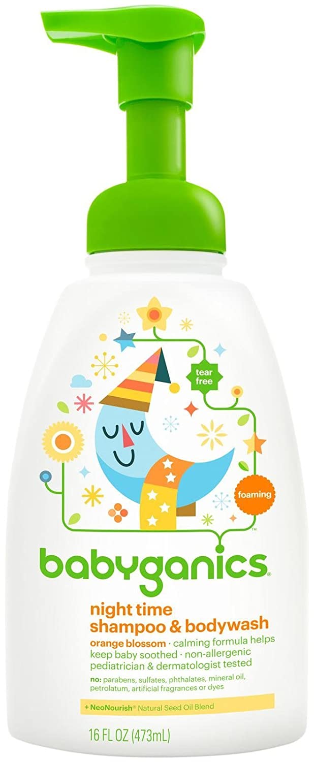 Babyganics Shampoo & Body Wash Nightime Orange Blossom - 16oz/6pk