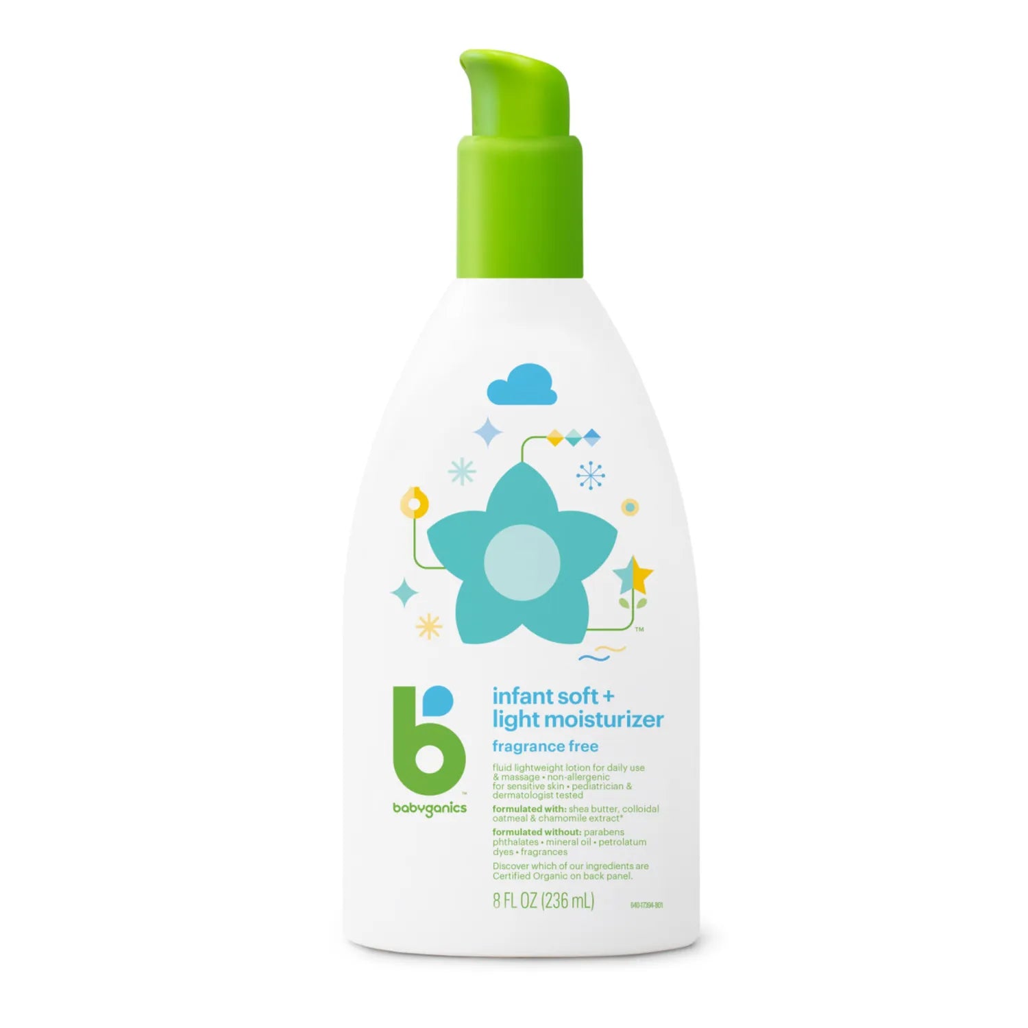 Babyganics Infant Soft & Light Moisturizer - 8oz/12pk