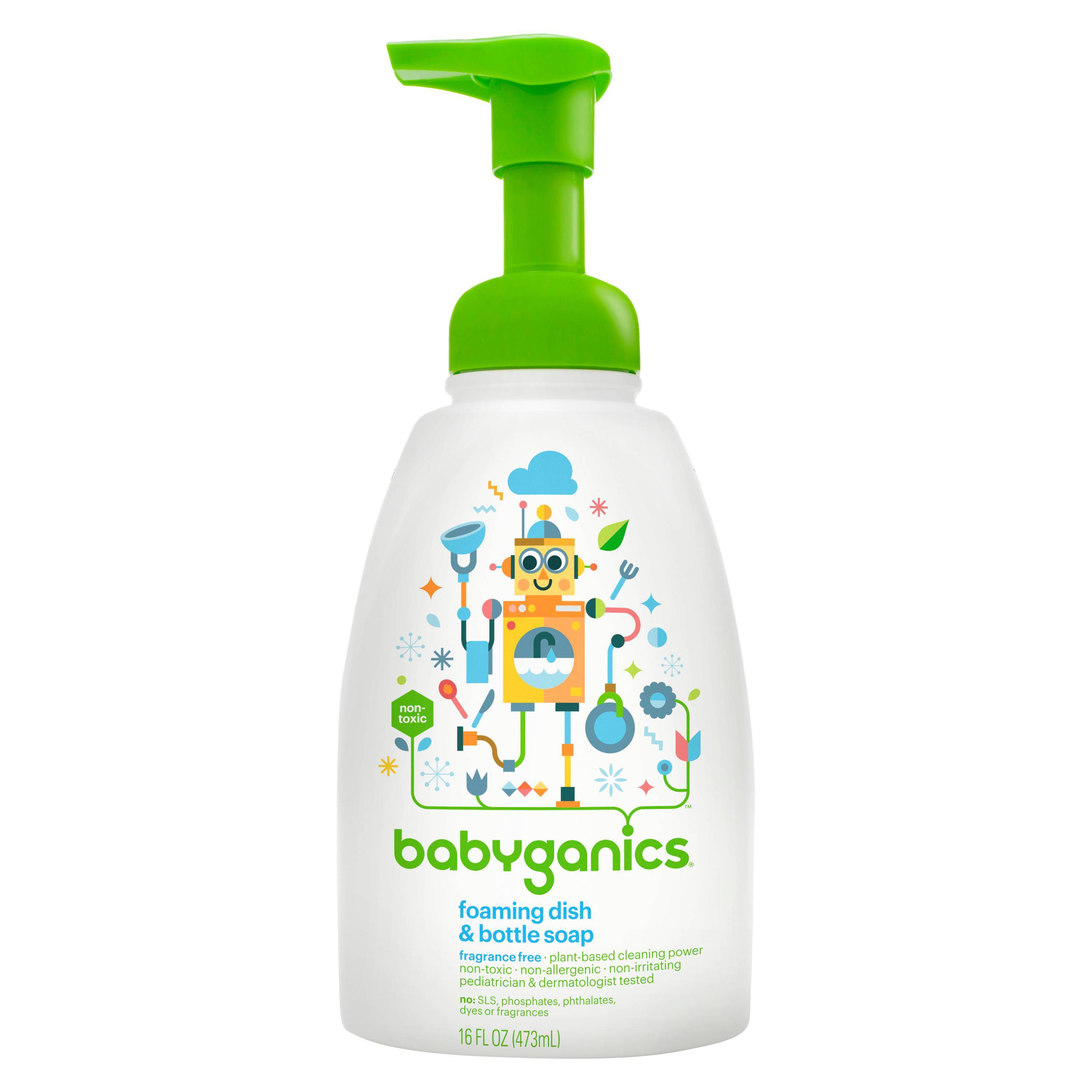 Babyganics Foaming Dish & Bottle Soap Fragrance Free - 16oz/12pk
