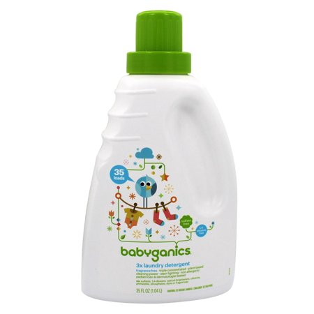 Babyganics Laundry Detergent Fragrance Free - 35oz/4pk