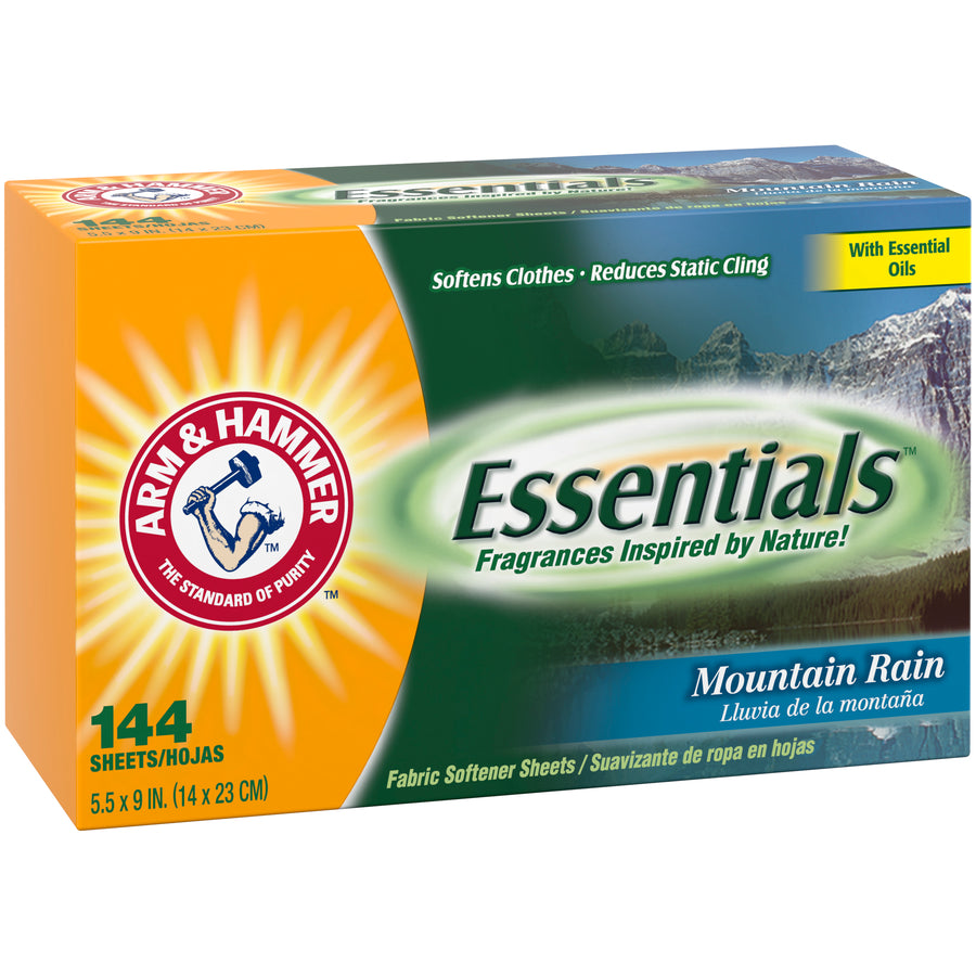 Arm & Hammer Dryer Sheet Mountain Rain - 144ct/6pk