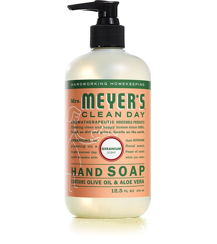 Mrs. Meyers Liq. Soap Geranium - 12.5oz/6pk