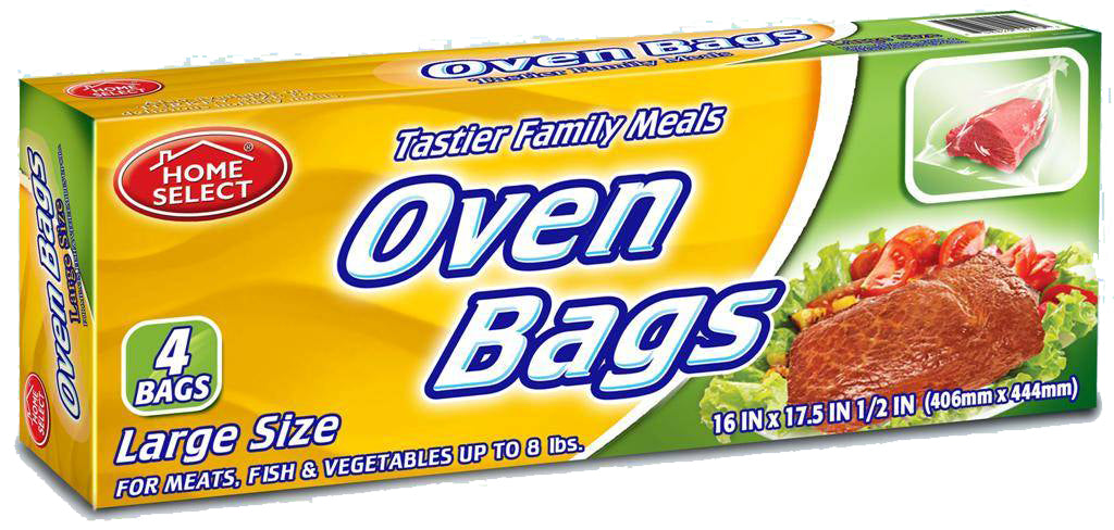 Home Select Oven Bags Large Size - 4ct/24pk