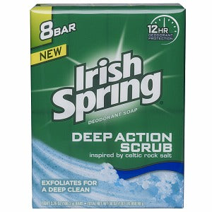 Irish Spring Deep Action Scrub - 8bar/9pk
