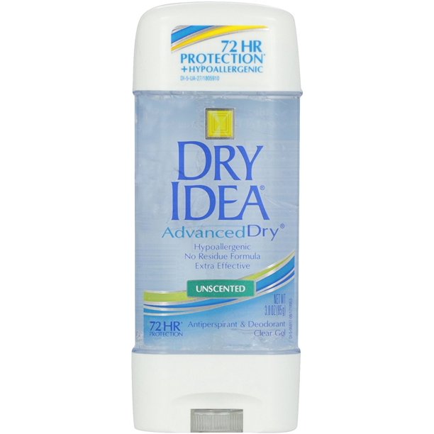 Dry Idea Clear Gel Anti-Perspirant & Deodorant Unscented - 3oz/12pk