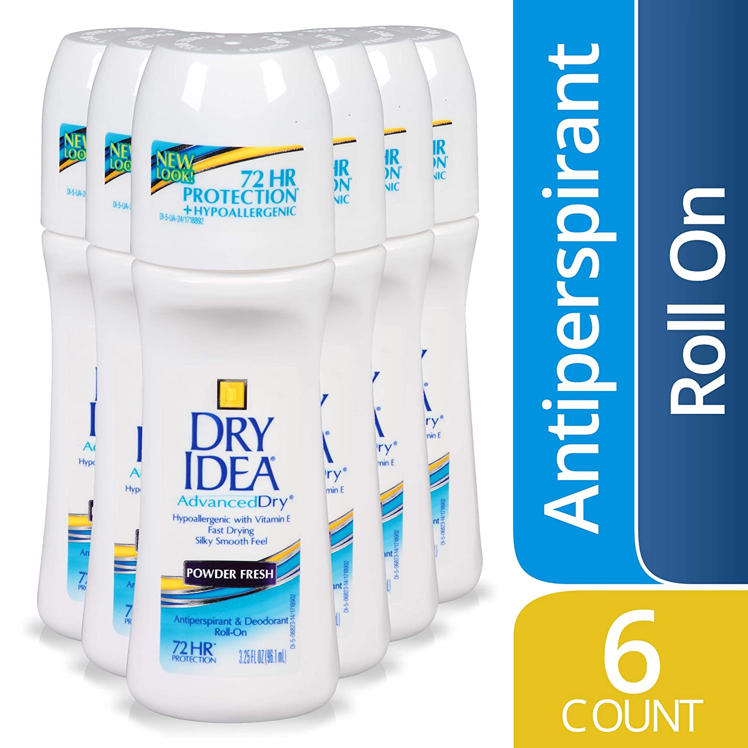 Dry Idea Roll-On Anti-Perspirant & Deodorant Powder Fresh - 6x3.25oz/2pk