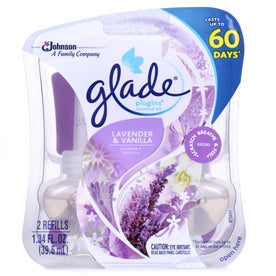 Glade@PlugIns Scented Oil Refills 2 CT Lavender&Vanilla - 1.34oz/6pk