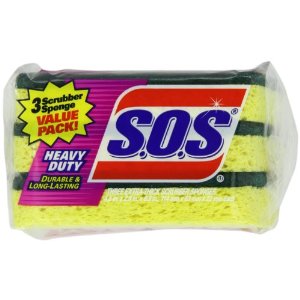 S.O.S. Heavy Duty Scrubber Sponge 3ct/8pk
