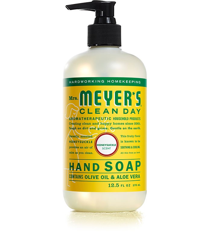 Mrs. Meyers Liq. Soap Honeysuckle - 12.5oz/6pk