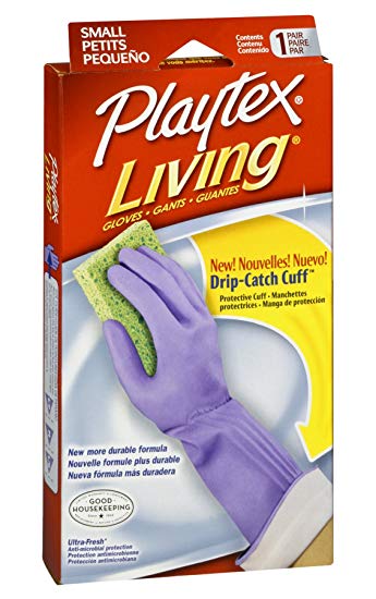 Playtex Living Glove Purple DripCatch Cuff Small 1ct/12pk