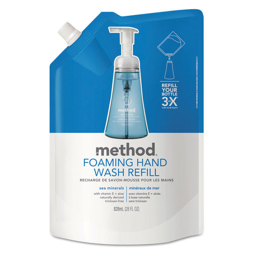 Method Foaming Hand Wash Refill Sea Minerals hdpe - 28oz/4pk