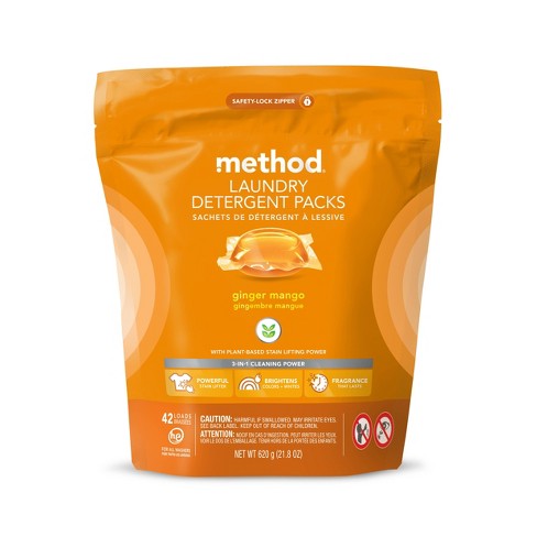 Method Liquid Laundry Pack Ginger Mango V2 - 42ct/4pk