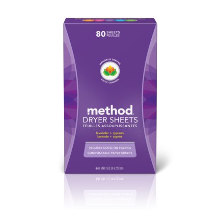 Method Dryer Sheets Lavender & Cypress - 80ct/6pk