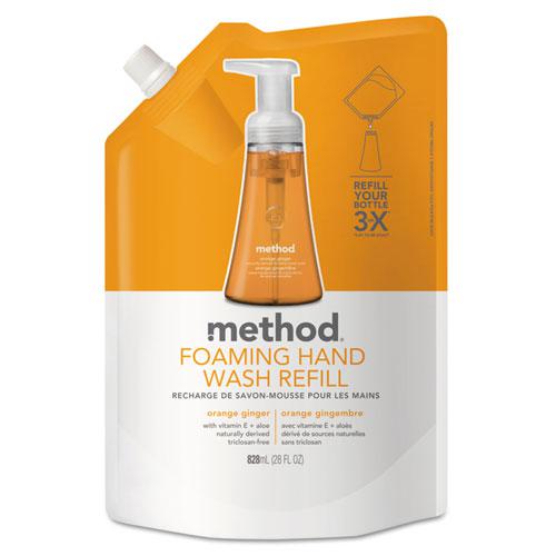 Method Gel Hand Wash Refill Orange Ginger hdpe - 28oz/4pk