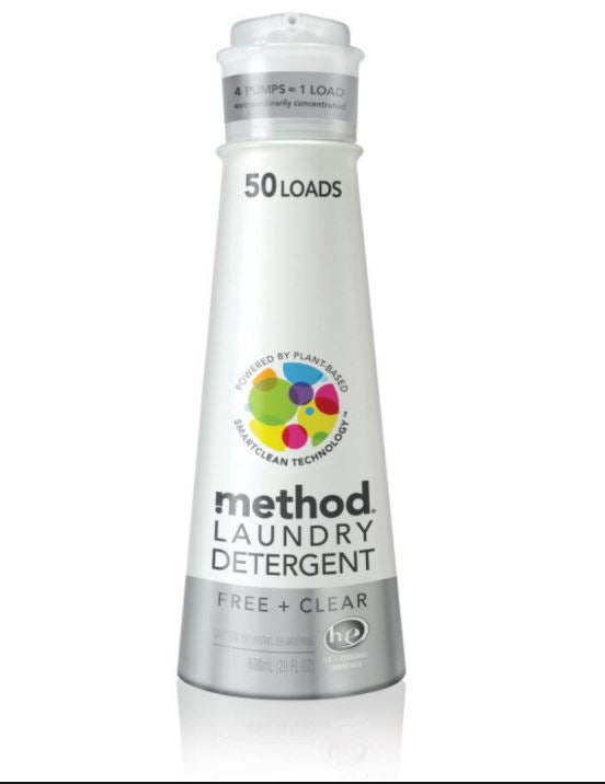 Method 50 Load Liquid Laundry Detergent Free & Clear - 20oz/6pk