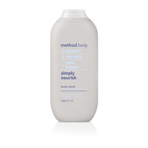 Method Body Wash Simply Nourish - 18oz/6pk